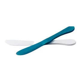 Knork 810104270083 Eco Knife Biodegradable Reusable Flatware Set 12 Piece Knives White