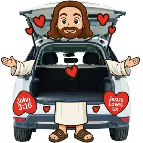 Know Me 717765403303 Jesus Loves Us Trunk Or Treat Outdoor Decorations Kit John 3 16