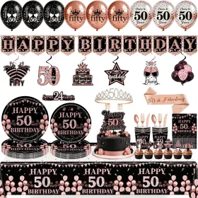 Jm-fscptz-01 Kooterfun Pink Girls Birthday Party Decorations And Tableware Set 257pcs Serves 24 Guests Jm-fscptz-01 Kooterfun Pink Girls Birthday Party Decorations And Tableware Set 257pcs Serves 24 Guests