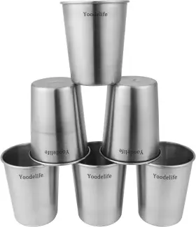 Kopeme 014838217226 Yoodelife 6 Pack 8 Ounce 230ml Stainless Steel Count Of 1 Silver