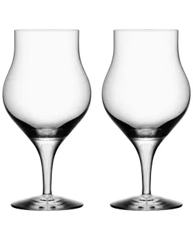 30502324570001 Kosta Boda Discontinued Orrefors Set Of 2 Intermezzo Satin Snifter
