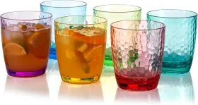Koxin-karlu 664213896043 Hammered 15-ounce Plastic Tumbler 6 Count Pack Of 1 Multicolor