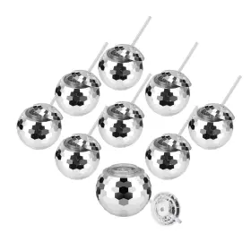 Sgb-9 Ktondic 9 Pack Disco Ball Cups 20oz Party With Straw And Lid Reusable Di