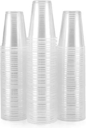 Kuerqi 313056266291 100 Pack 8 Oz Plastic Cups Clear Cu