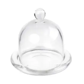 Kvmc0046 Kvmorze Glass Dessert Dome With Base Mini Decorative Cake Tray