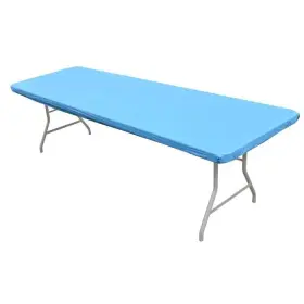 Kwik-covers 802059002857 6ft Rectangle Light Blue Table Cover - Bulk 100 Count