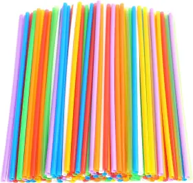 Zccxg-100 Kyllog 100 Pcs Colorful Plastic Long Disposable Drinking Straws. 0.23ftftdiameter And