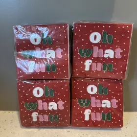 Lady Jayne 744431511840 Christmas Cocktail Napkins 10 Inch X 40 Count Lot Of 4 Packs