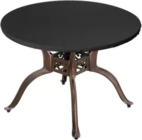 Fusftj1083 Laffoonparts Outdoor Waterproof Round Table Cover 42 Inch Dia X 4 H Dustproof Black