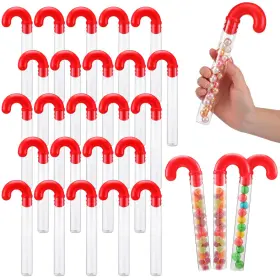 Yiu-lallisa-763 Lallisa 50 Pcs Large Christmas Candy Tubes 9.8 Inch Plastic Container C
