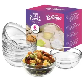 Lartique 850023392480 Mini 3.5 Inch Small Glass Bowls - Perfect For Prep Dips Nuts Or C