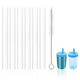 Lasuroa 105611 6pcs Replacement Straws For Zak Designs Kelso 15 One Size Semi-transparent