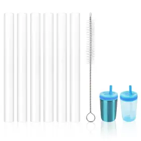105611 Lasuroa 6pcs Replacement Straws For Zak Designs Kelso 15 One Size Semi-transparent