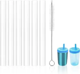 Yts07cx013 Lasuroa 6pcs Replacement Straws For Zak Designs Kelso 15 Oz With 1 Cleaning One Size