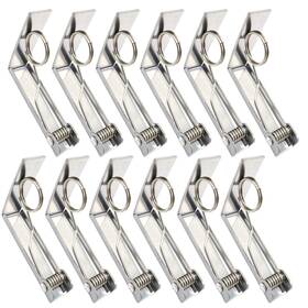 Latomex 795890932738 Tablecloth Clips 12 Packs Picnic Table 2.76 X 2.4 Inches Silver