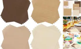 Shu-layhit-502 Layhit 100 Pcs Cocktail Napkins Disposable Beverage 5 X Inch Brown Series