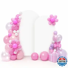 B0d4qn2x72 Lebenguru 8ft Wedding Arch Cover 6.6ft White Spandex Fitted Backdrop