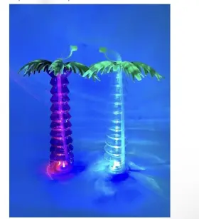 Led 605832228747 Light Up Palm Tree Luau Yard Party Cups - 2 Pack For Margaritas Cold Dr