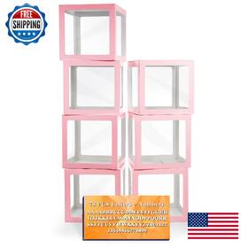Ledido B0dcnty1sh Transparent Balloon Boxes With 78 Letters Numbers Pink Baby Clear L