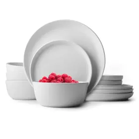 Lefonte 810089750365 Dinnerware Sets Stoneware Plates And Bowls Dishes 12