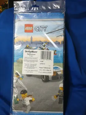 Lego 013051304799 City Police Theme Paper Table Cover 54 X96 Inch 2011 Nos Sealed Designware
