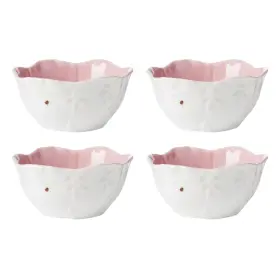 897769 Lenox 194372038249 Butterfly Meadow Floral Dessert Bowls Pink Set Of 4