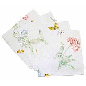 Lenox 39-30150mlt Butterfly Meadow Cloth Napkins Reusable Dinner Machine Washab