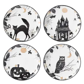 896871 Lenox Vintage Halloween Haunted Accent Plates Set Of 4 Assorted Hal