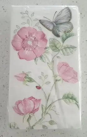 Tw80-16783 Lenox Butterfly Meadow Pink Paper Guest / Dinner Napkins 3 Ply 32 Count Nip Htf