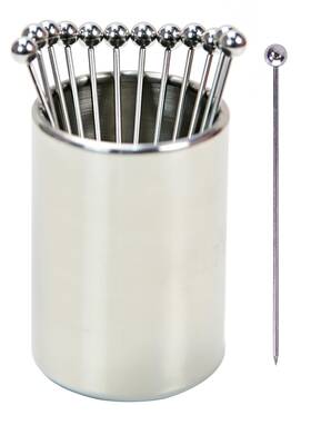 Lexenic Ct-unlz-cp12 Metal Cocktail Picks 12pack Holder Kit Premium 304 Stainless Steel Re