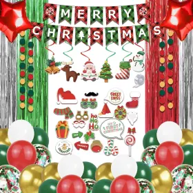 L-sdj-001 Lfstgn 131 Pcs Christmas Decorations Indoor Party Supplies - Inch Merry Chri