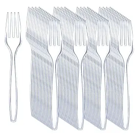 Liacere 779283325444 360 Pieces Clear Plastic Forks - Heavy Duty Bpa-free 6.7inch