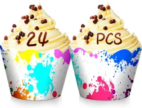 Cs-art-2 Liangss 24pcs Splash Cupcake Baking Liners Muffin 10 4.7 0.1 2