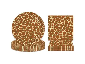 Lide Road 707630854569 Giraffe Themed Party Supplies Brown 13ftft X