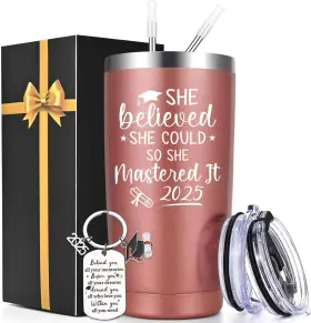 Wr1686-20-rg-c Lifecapido Graduation Gifts 20oz Insulated Tumbler With Keychain High School C