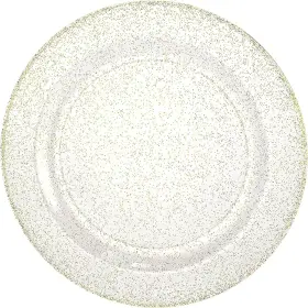 Lillian Collection 763615336192 Glitter Gold Premium Plastic Round Dinner Plate - 9 Inch 12 Packs Of 10 Eleg