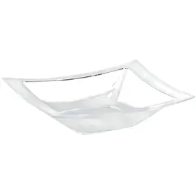 Lillian Tablesettings 763615302203 12-ounce Rectangular Plastic Bowls 10 Count Clear 30220