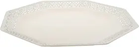 Plates-11 Lillian Tablesettings 763615341813 Silver Lacetagon Pack Of 10 Plastic Plates 11 Inch 34181