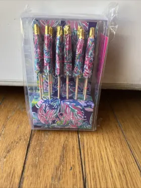 Lilly Pulitzer 889069199548 12 Drink Umbrellas Flamenco Beach New In Sealed Box