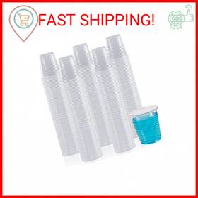 Lilymicky 797439457283 500 Pack 3 Oz Clear Plastic Cups Small Disposable Bathroom Ou