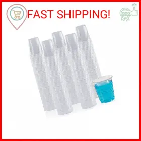 Lilymicky 797439457283 500 Pack 3 Oz Clear Plastic Cups Small Disposable Bathroom Ou
