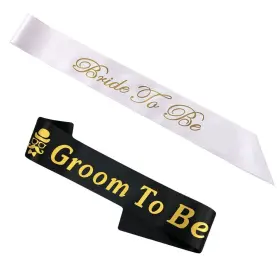 Lingaixinyue 765071887249 Bachelorette Party Sash Set- Bride And Groom For Wedding Bridal Shower P