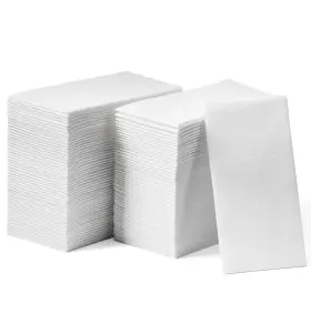 Lt-817-wht-300 Lintext Disposable Linen-feel Guest Towels Pack 8 Inch X 17 White