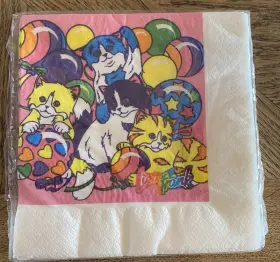 Lisa Frank 076526302720 Vintage Sealed Kitten Love Balloon Napkins Cat Birthday Party Beach