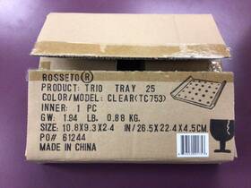 Liteware Tc753 Rosseto Trio Tray 25 Clear Only Party Wedding Catering
