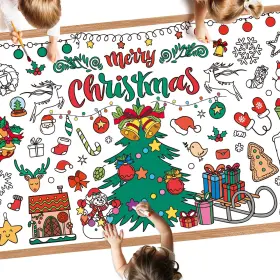 Litmitfu 635405499496 Giant Christmas Coloring Poster - 72 Inch X 32 Rectangular