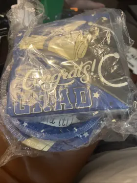 Litmitfu 635408070036 150 Pcs Graduation Plates And Napkins - Blue Congrats Grad