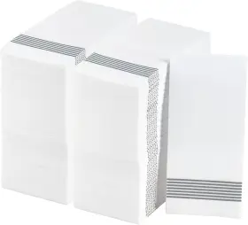 Litopak 748250885885 200 Pack Guest Towels Disposable Soft And Absorbent Bathroom Silver