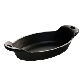 Lodge 798527291017 Hmsov Heat Enhanced And Seasoned Cast Iron Oval Mini Server 9-ounce B