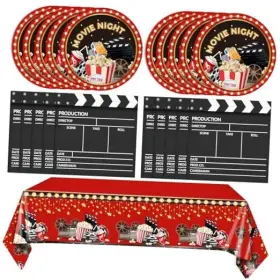 Loiyshine 762736581627 Decorations Movietheme Birthday Paper Plates And Napkins Set Movie Night